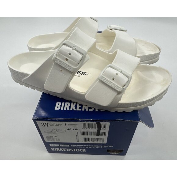 Birkenstock Shoes - Birkenstock Arizona EVA White Sandals Womens 8 US 39 EU Slip On Comfort with Box